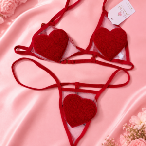SET CORAZONES LENCERIA