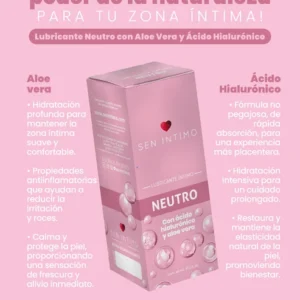 Lubricante Íntimo Neutro con Ácido Hialurónico y Aloe Vera - Sen Íntimo