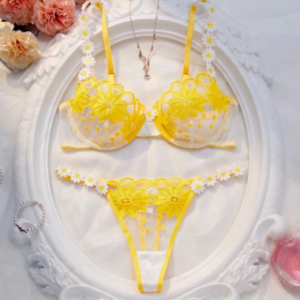 Conjunto flor amarilla -m